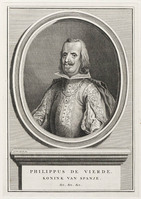 KG 12593
<br/>
Portret van Philips IV, koning van Spanje.
<br/>
<em>Picart, Bernard (1673-1733)</em>
